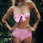 Bardot Gingham Hi Waist Bikini